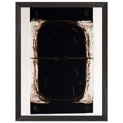 ETCHING IN BROWN AND BURNT SIENNA 1962 by Antoni Tapies — Framed art print at Zephyeer