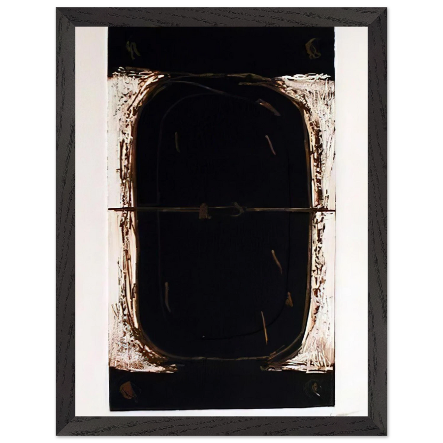 ETCHING IN BROWN AND BURNT SIENNA 1962 by Antoni Tapies — Framed art print at Zephyeer