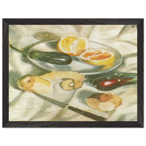 STILL LIFE WITH AUBERGINES by Salvador Dali — Framed art print at Zephyeer