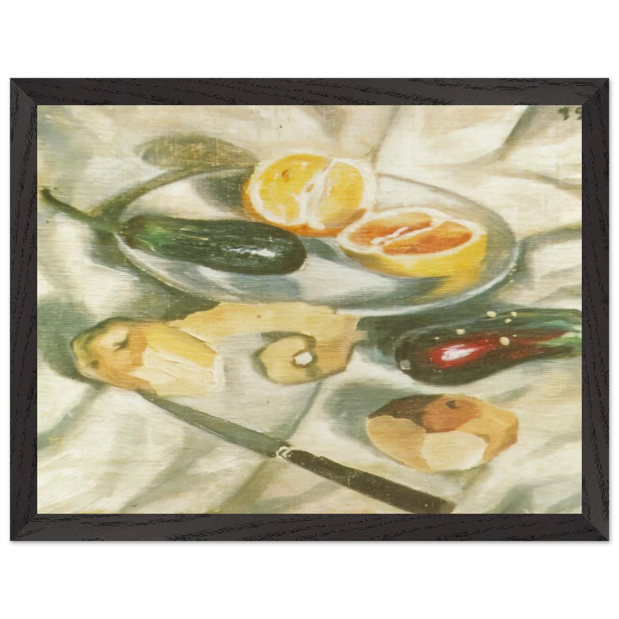 STILL LIFE WITH AUBERGINES by Salvador Dali — Framed art print at Zephyeer