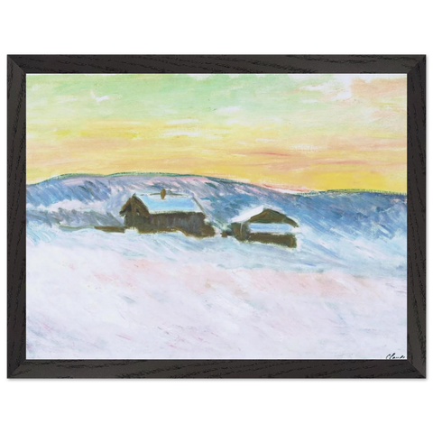 Paysage of Norway, the Blue Houses by Claude Monet — Framed art print at Zephyeer