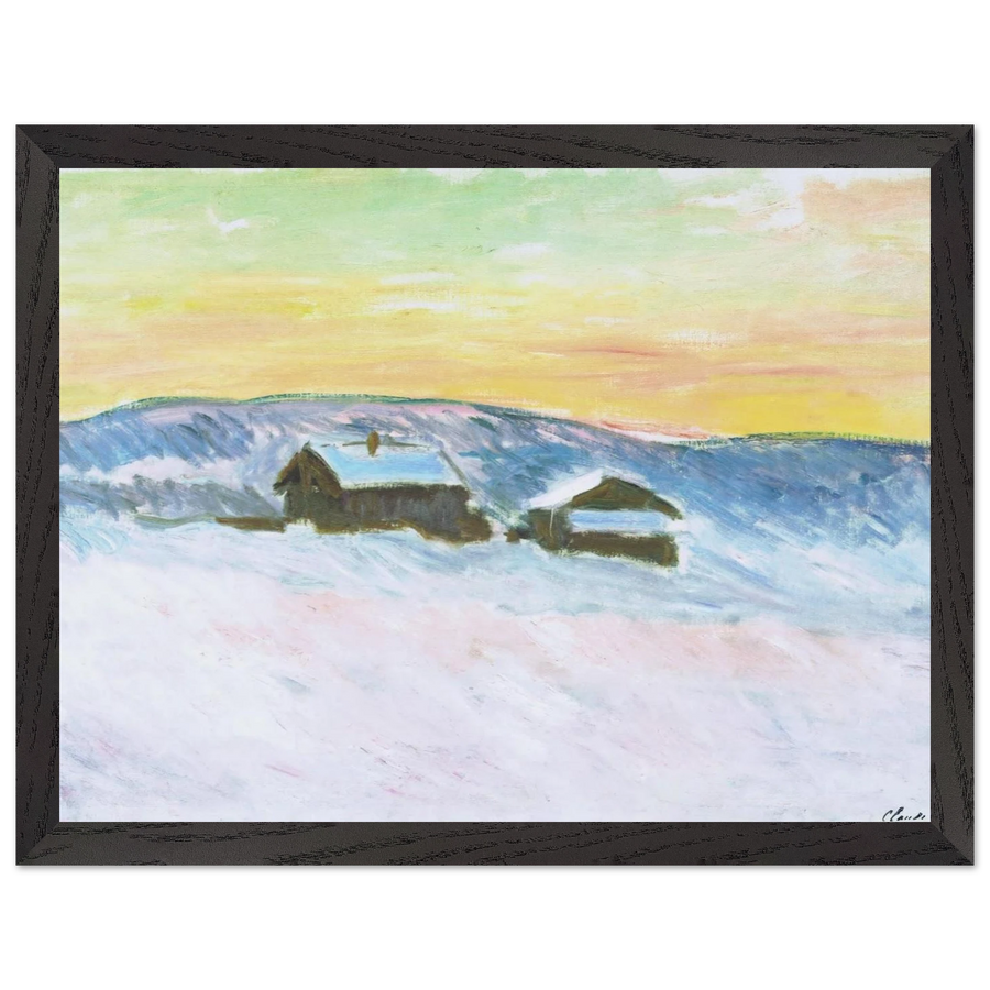 Paysage of Norway, the Blue Houses by Claude Monet — Framed art print at Zephyeer
