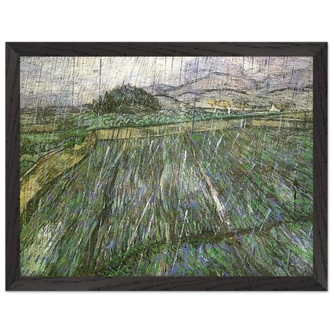 Wheat Field in Rain by Vincent van Gogh — Framed art print at Zephyeer