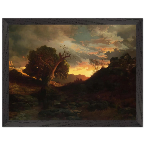 The Evening Hunter by Thomas Moran — Framed art print at Zephyeer