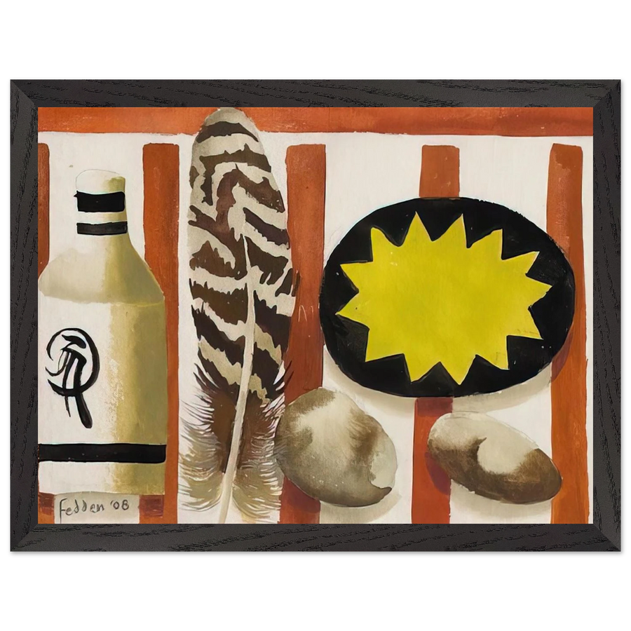 Feather and two stones - 2008 by Mary Fedden — Framed art print at Zephyeer