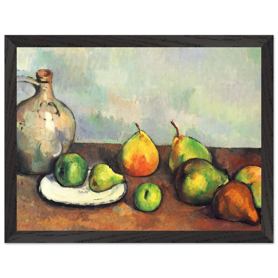 Still life, pitcher and fruit by Paul Cézanne — Framed art print at Zephyeer