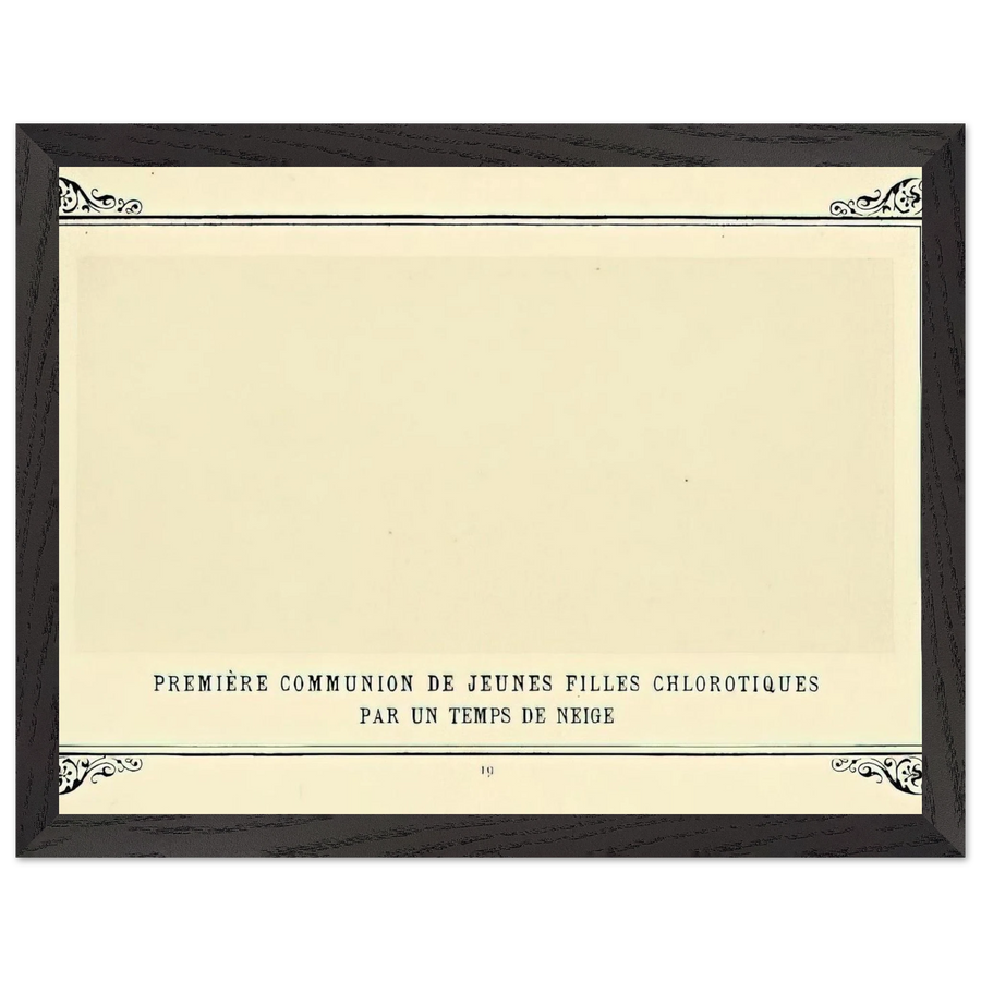 First Communion of Anaemic Young Girls in the Snow by Alphonse Allais — Framed art print at Zephyeer