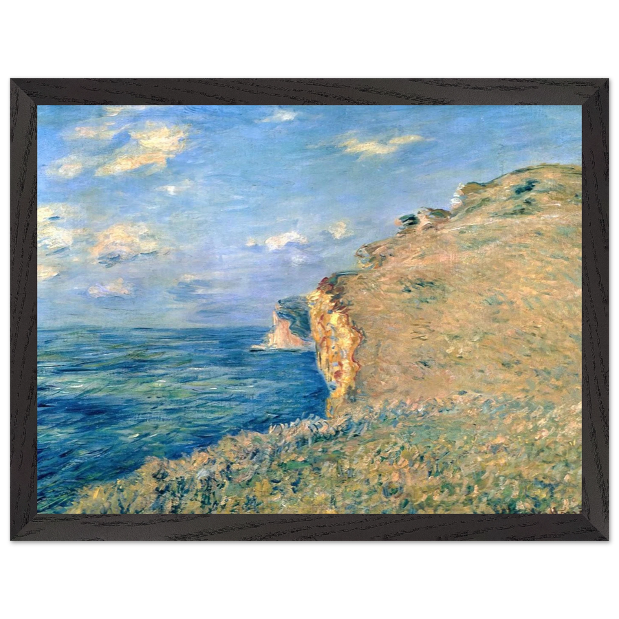 Cliff at Fecamp by Claude Monet — Framed art print at Zephyeer