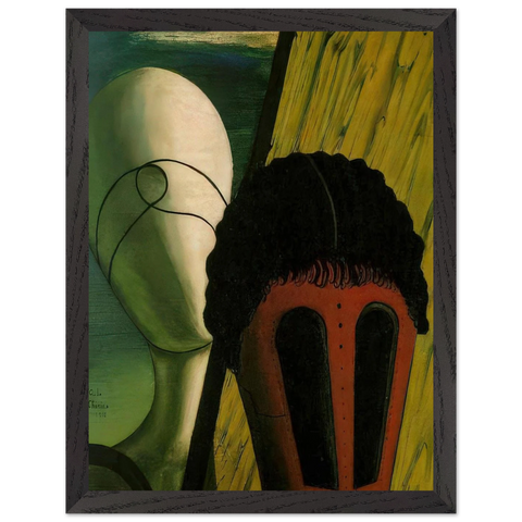 TWO HEADS 1918 by Giorgio de Chirico — Framed art print at Zephyeer