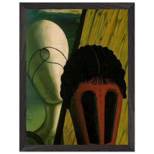 TWO HEADS 1918 by Giorgio de Chirico — Framed art print at Zephyeer