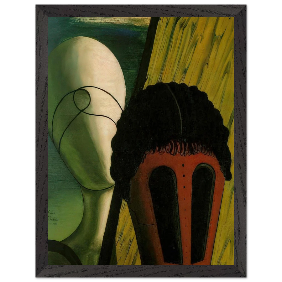 TWO HEADS 1918 by Giorgio de Chirico — Framed art print at Zephyeer