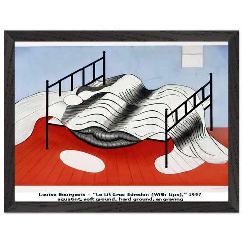 THE BIG BED WITH QUILT 1997 by Louise Bourgeois — Framed art print at Zephyeer