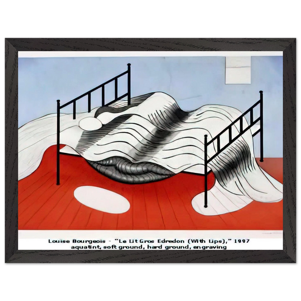 THE BIG BED WITH QUILT 1997 by Louise Bourgeois — Framed art print at Zephyeer