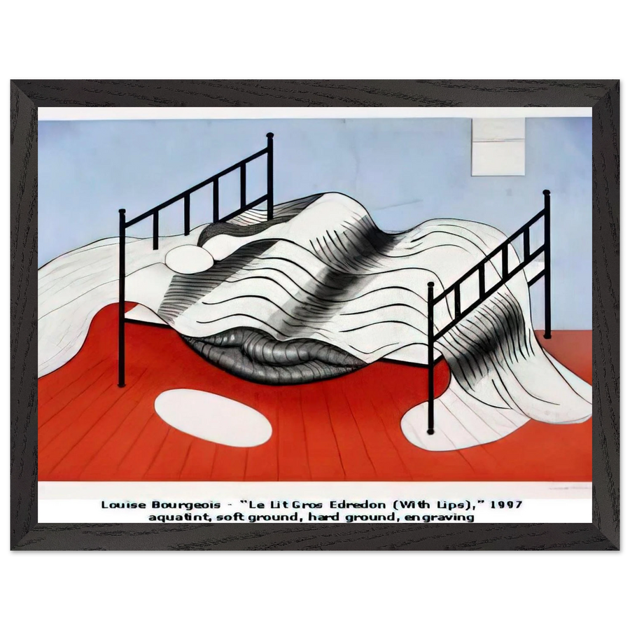 THE BIG BED WITH QUILT 1997 by Louise Bourgeois — Framed art print at Zephyeer
