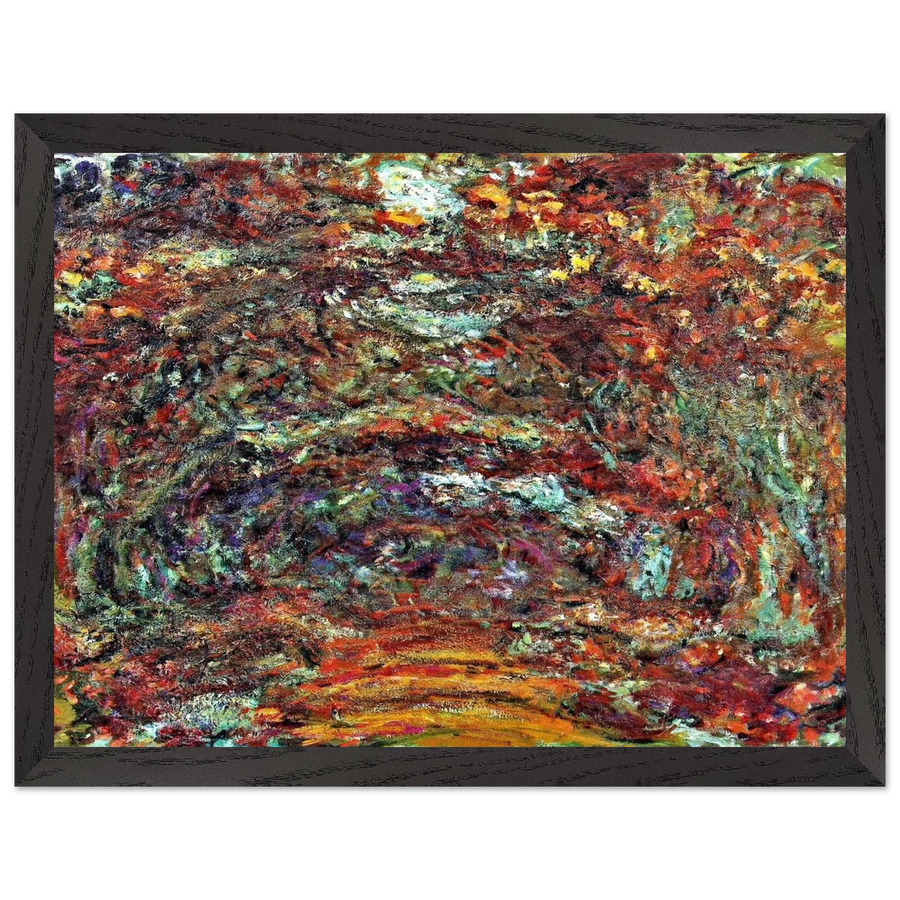 The Rose Path, Giverny by Claude Monet — Framed art print at Zephyeer