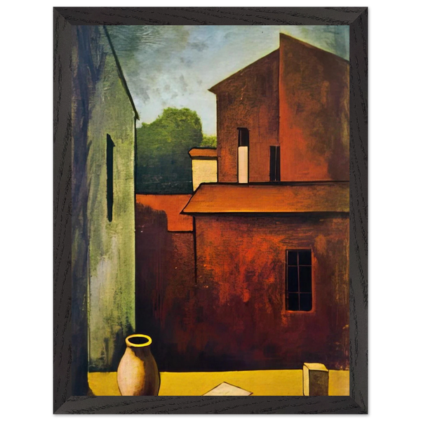 THE RED HOUSE 1927 by Carlo Carra — Framed art print at Zephyeer