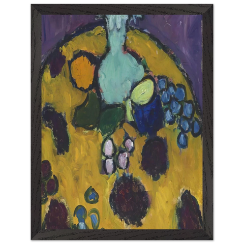 STILLEBEN MIT GESTICKTER DECKE 1910 by Alexej von Jawlensky — Framed art print at Zephyeer