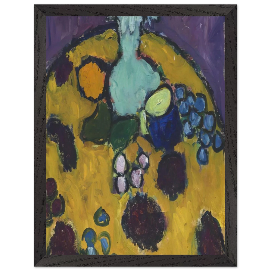 STILLEBEN MIT GESTICKTER DECKE 1910 by Alexej von Jawlensky — Framed art print at Zephyeer