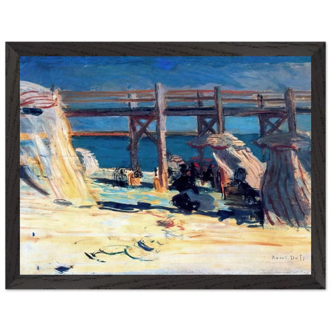 SANDY BEACH OF SAINTE ADRESSE by Raoul Dufy — Framed art print at Zephyeer