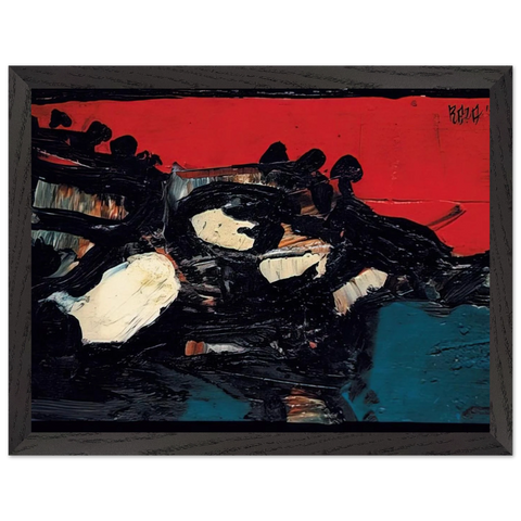 Ciel Rouge Sur Le Lac - 1961 by S. H. Raza — Framed art print at Zephyeer