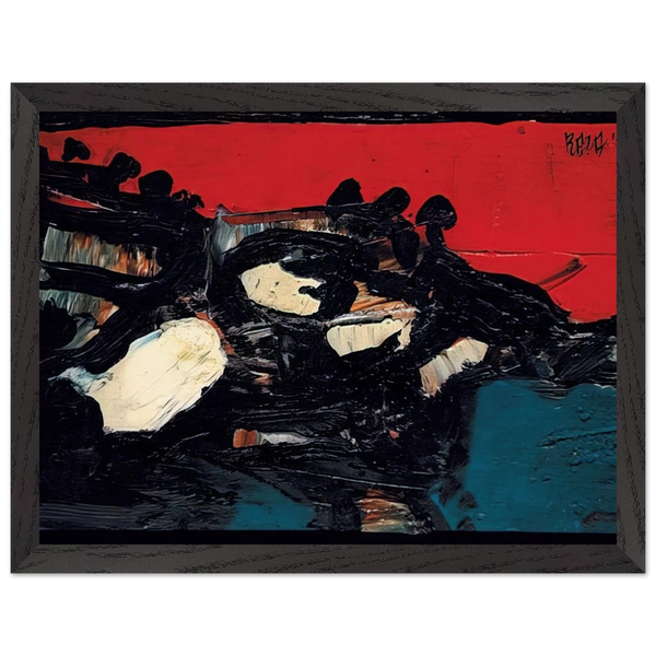 Ciel Rouge Sur Le Lac - 1961 by S. H. Raza — Framed art print at Zephyeer