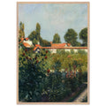 THE GARDEN OF PETIT GENNEVILLERS THE PINK ROOFS by Gustave Caillebotte — Framed art print at Zephyeer