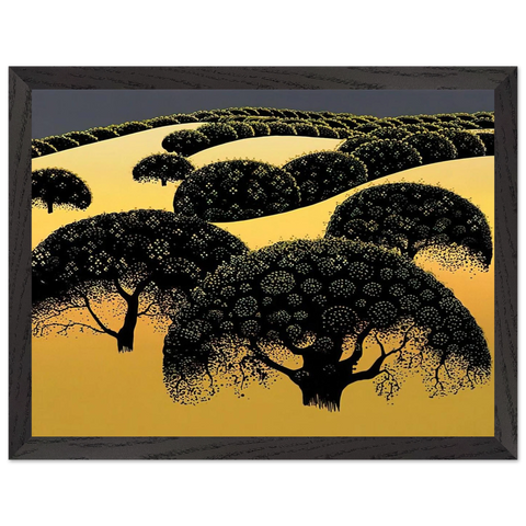 Santa Ynez Oaks by Eyvind Earle — Framed art print at Zephyeer