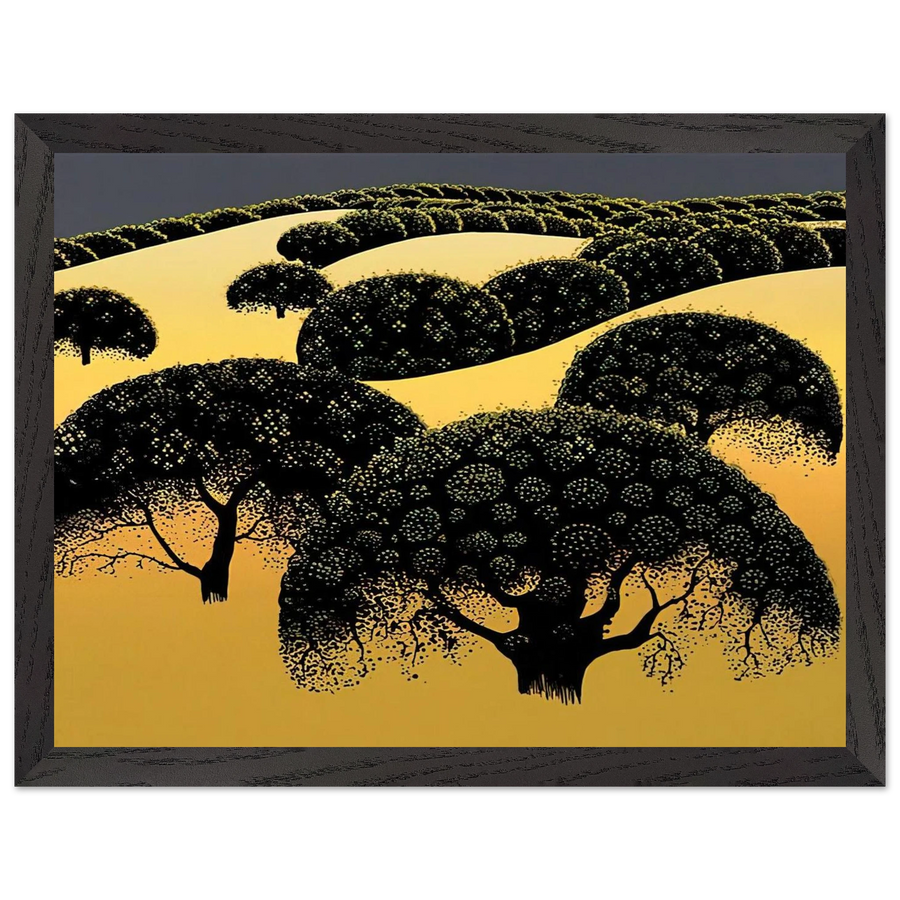 Santa Ynez Oaks by Eyvind Earle — Framed art print at Zephyeer