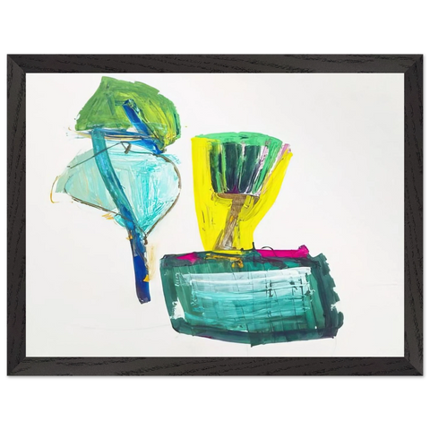 Untitled ABC with Yellow and Green - 1967 by John Altoon — Framed art print at Zephyeer
