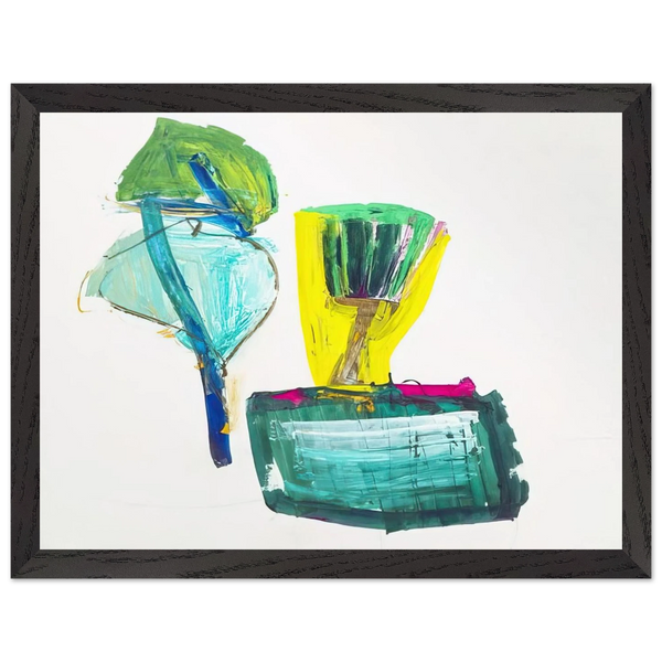 Untitled ABC with Yellow and Green - 1967 by John Altoon — Framed art print at Zephyeer