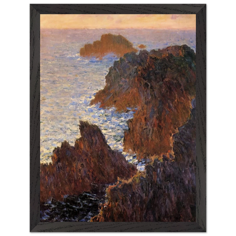 Rocks at Belle-Ile, Port-Domois by Claude Monet — Framed art print at Zephyeer