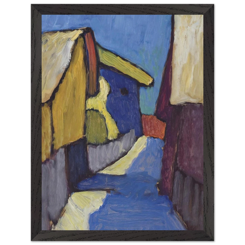 DORFSTRASSE IN BLAU by Gabriele Munter — Framed art print at Zephyeer