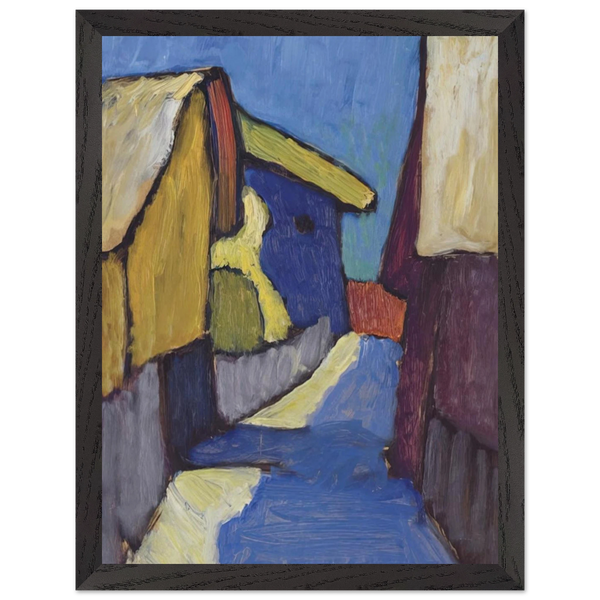 DORFSTRASSE IN BLAU by Gabriele Munter — Framed art print at Zephyeer
