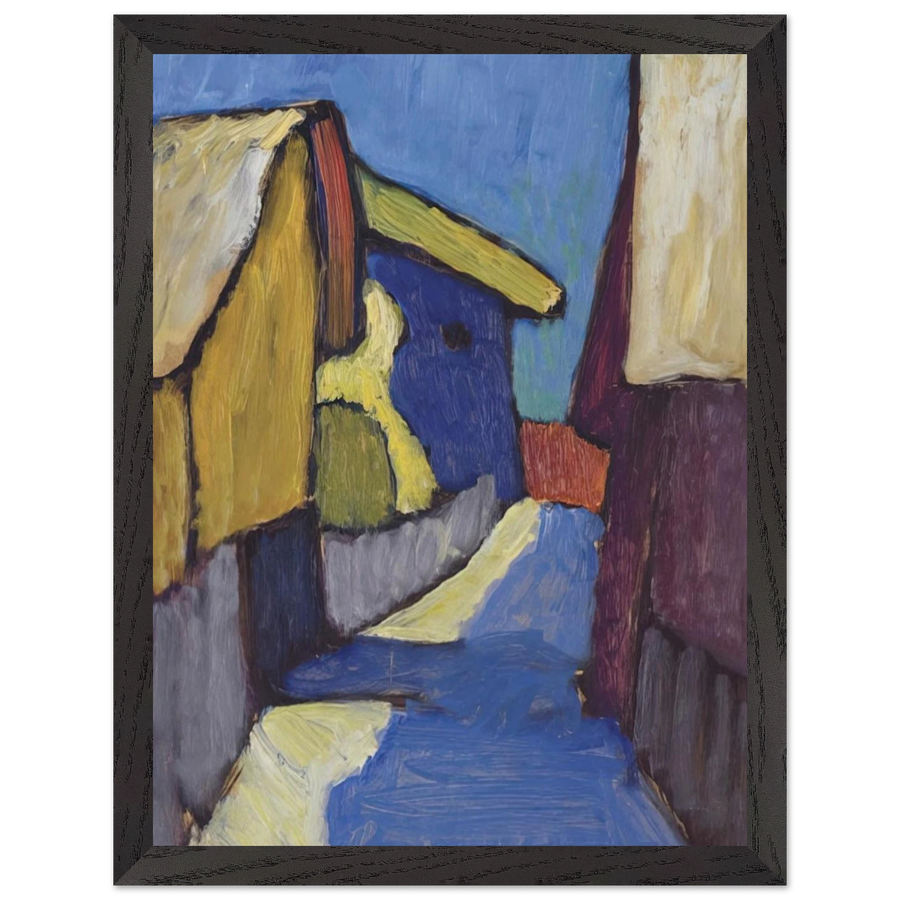 DORFSTRASSE IN BLAU by Gabriele Munter — Framed art print at Zephyeer