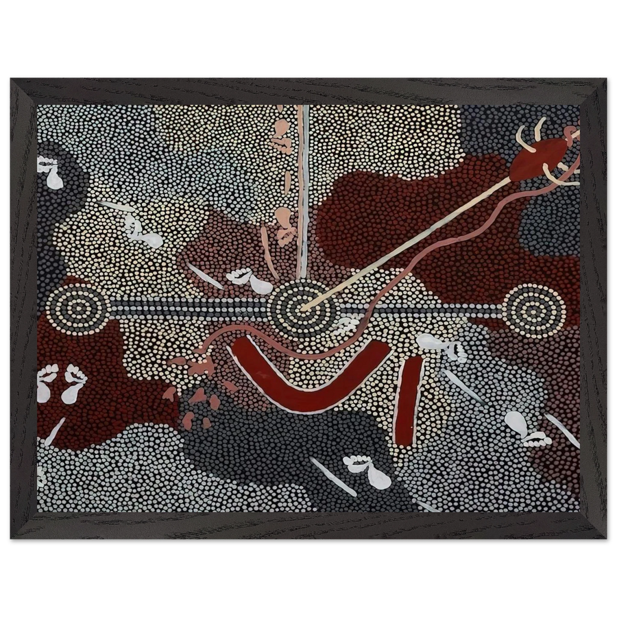 Love Story - 1998 by Clifford Possum Tjapaltjarri — Framed art print at Zephyeer