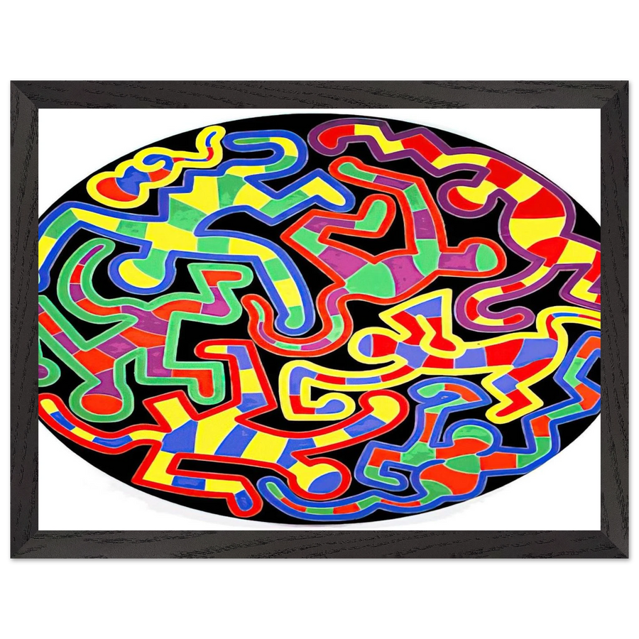 MONKEY PUZZLE 1988 by Keith Haring — Framed art print at Zephyeer