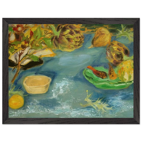 Still life with artichokes - 1956 by Le Pho — Framed art print at Zephyeer