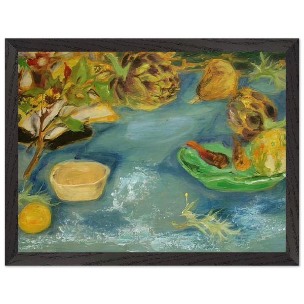 Still life with artichokes - 1956 by Le Pho — Framed art print at Zephyeer