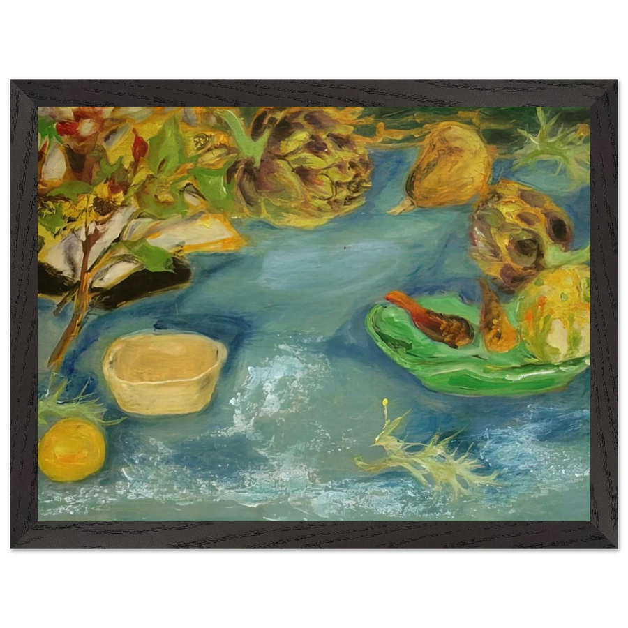 Still life with artichokes - 1956 by Le Pho — Framed art print at Zephyeer