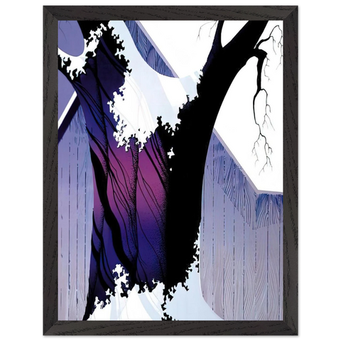 Violet Tree and Barn by Eyvind Earle — Framed art print at Zephyeer