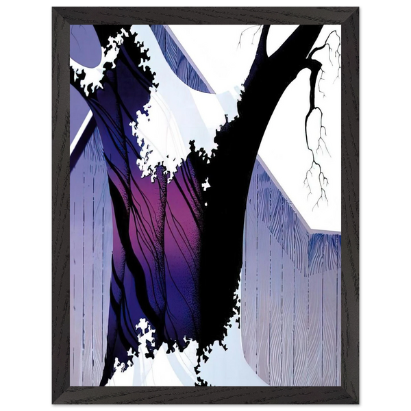 Violet Tree and Barn by Eyvind Earle — Framed art print at Zephyeer