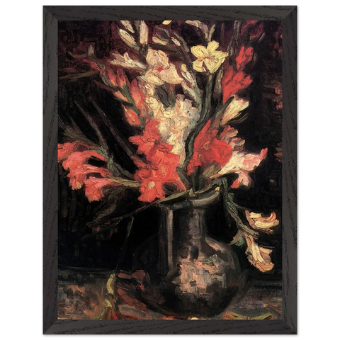 Vase with Red Gladioli by Vincent van Gogh — Framed art print at Zephyeer