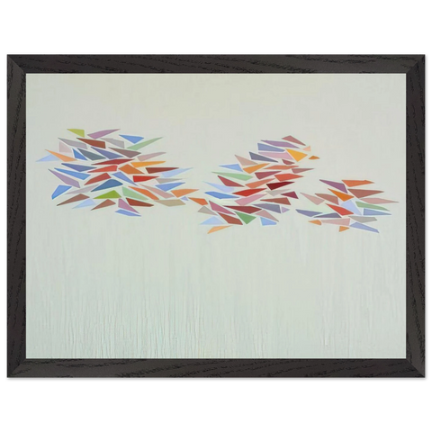 Bright Colors on Pale Green - 1976 by Robert Goodnough — Framed art print at Zephyeer