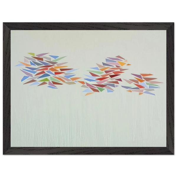 Bright Colors on Pale Green - 1976 by Robert Goodnough — Framed art print at Zephyeer