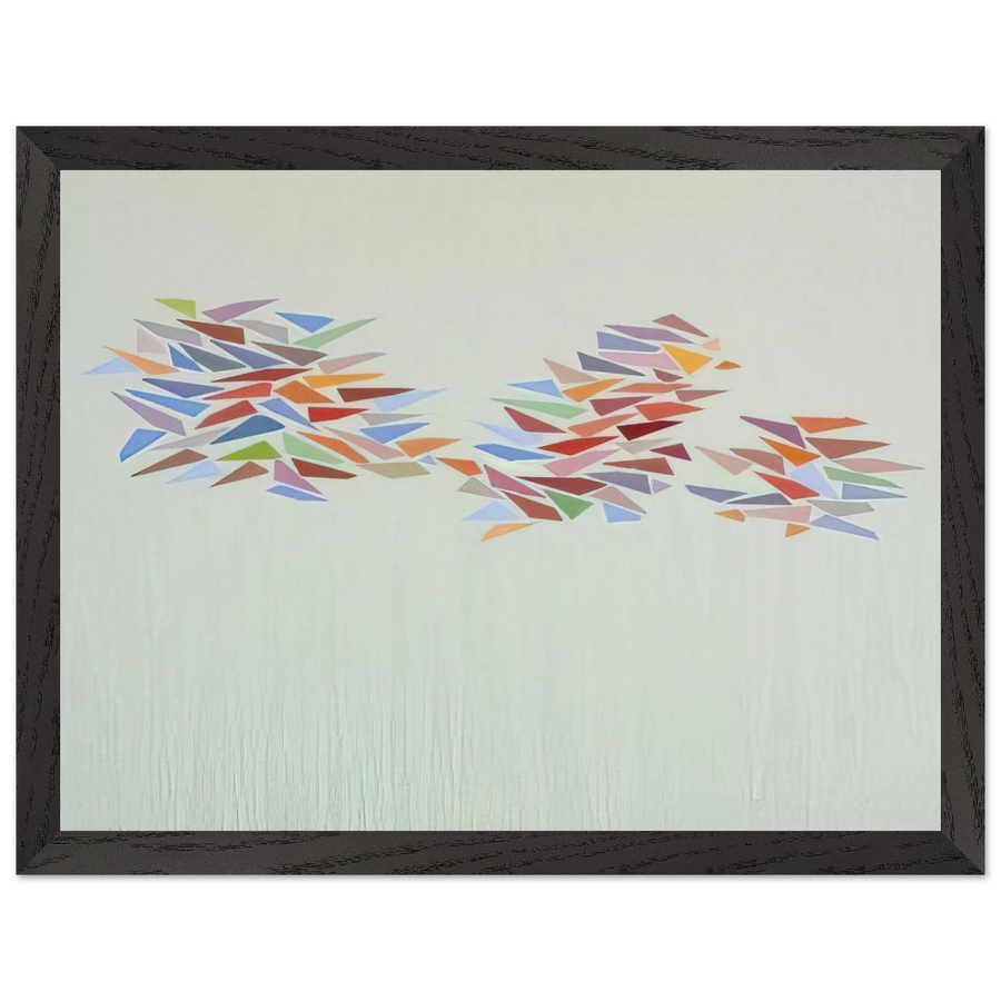 Bright Colors on Pale Green - 1976 by Robert Goodnough — Framed art print at Zephyeer
