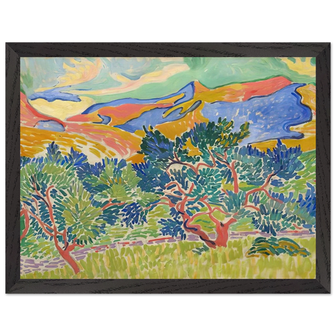 MOUNTAINS AT COLLIOURE 1905 by Andre Derain — Framed art print at Zephyeer