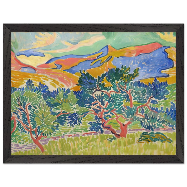 MOUNTAINS AT COLLIOURE 1905 by Andre Derain — Framed art print at Zephyeer