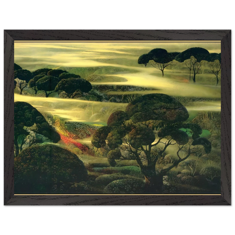 Forest in Fog by Eyvind Earle — Framed art print at Zephyeer