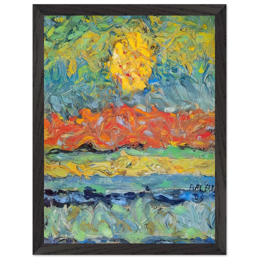 Landscape with Sun by Max Ernst — Framed art print at Zephyeer