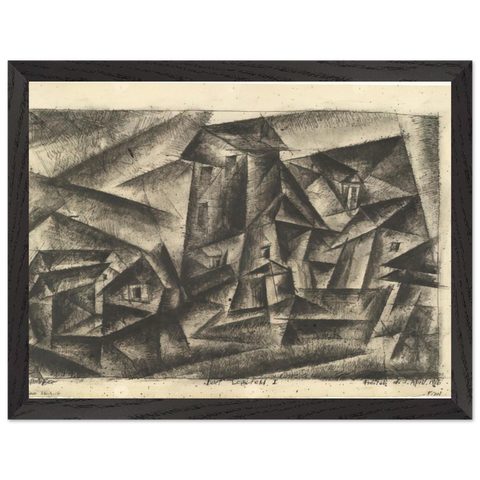 THE VILLAGE OF LEGEFELD I DORF LEGEFELD I 1916 by Lyonel Feininger — Framed art print at Zephyeer